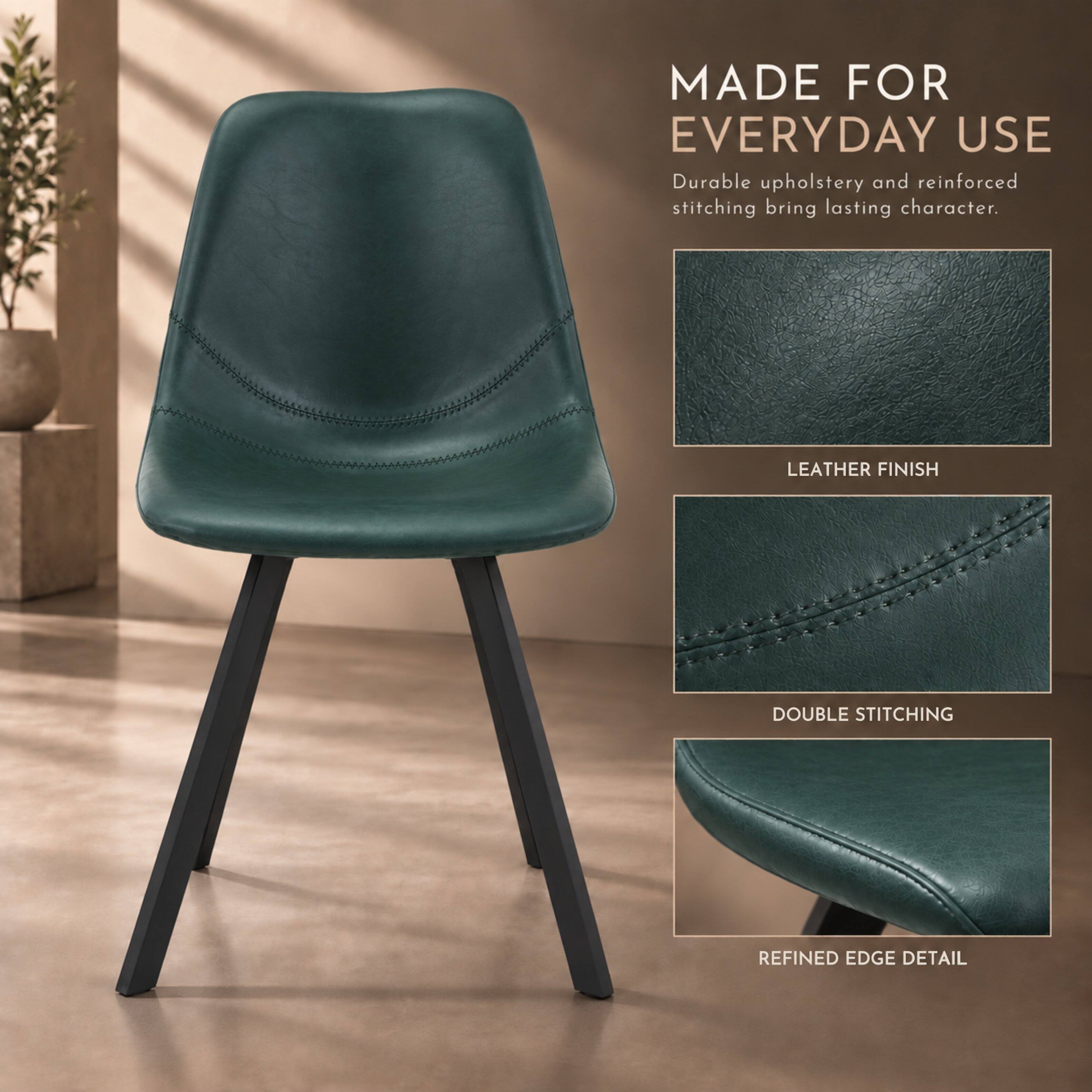 MADE FOR EVERYDAY USE  
Durable upholstery and reinforced stitching bring lasting character.

LEATHER FINISH  
DOUBLE STITCHING  
REFINED EDGE DETAIL