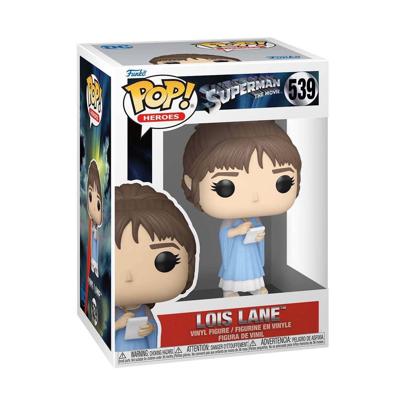 Funko POP! SUPERMAN THE MOVIE 539 HEROES LOIS LANE FIGURINE EN VINYLE FIGURE I VINYL DE VINIL FIGURA ADVERTENCIA: PELIGRO DE ASFIXIA A menores a 3 -es D'TOUFFEMENT oe -ie DANGER prouetus 1 . adecuado HAZARD A ATTENTION: enfarts - noirs  x mos MA WARNING: CHOKING convient 5 - Pertites pieces  unde 3 notts  sutabe 7 nhieer Seal p