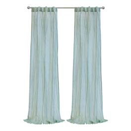 Commonwealth Home Fashions - Habitat Paloma Sheer Dual Header Stylish and Functional Curtain Panel 52" x 95" - Pale Thyme