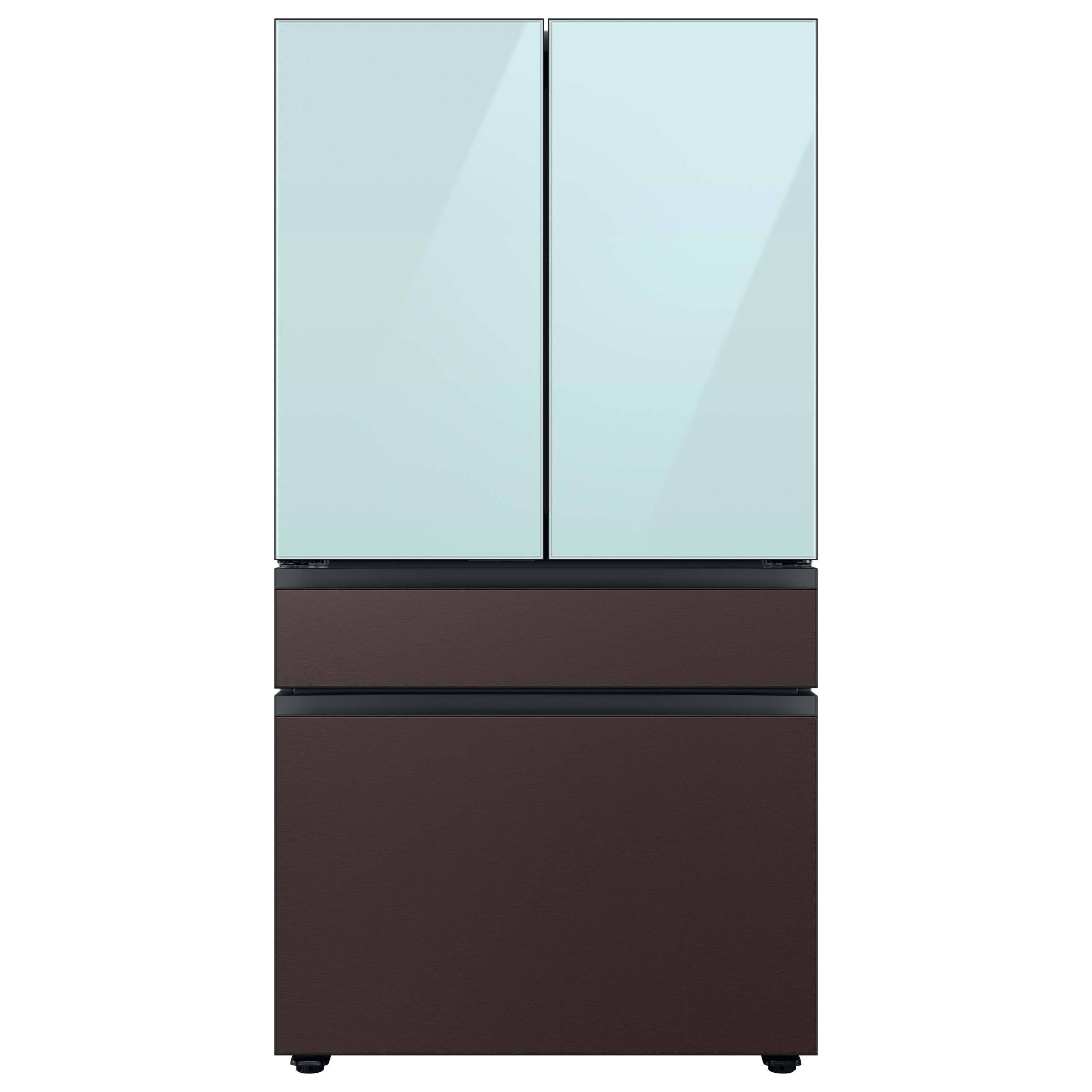 Alt View Zoom 18. Samsung - Bespoke 4-Door French Door Refrigerator Panel - Middle Panel - Tuscan Steel.