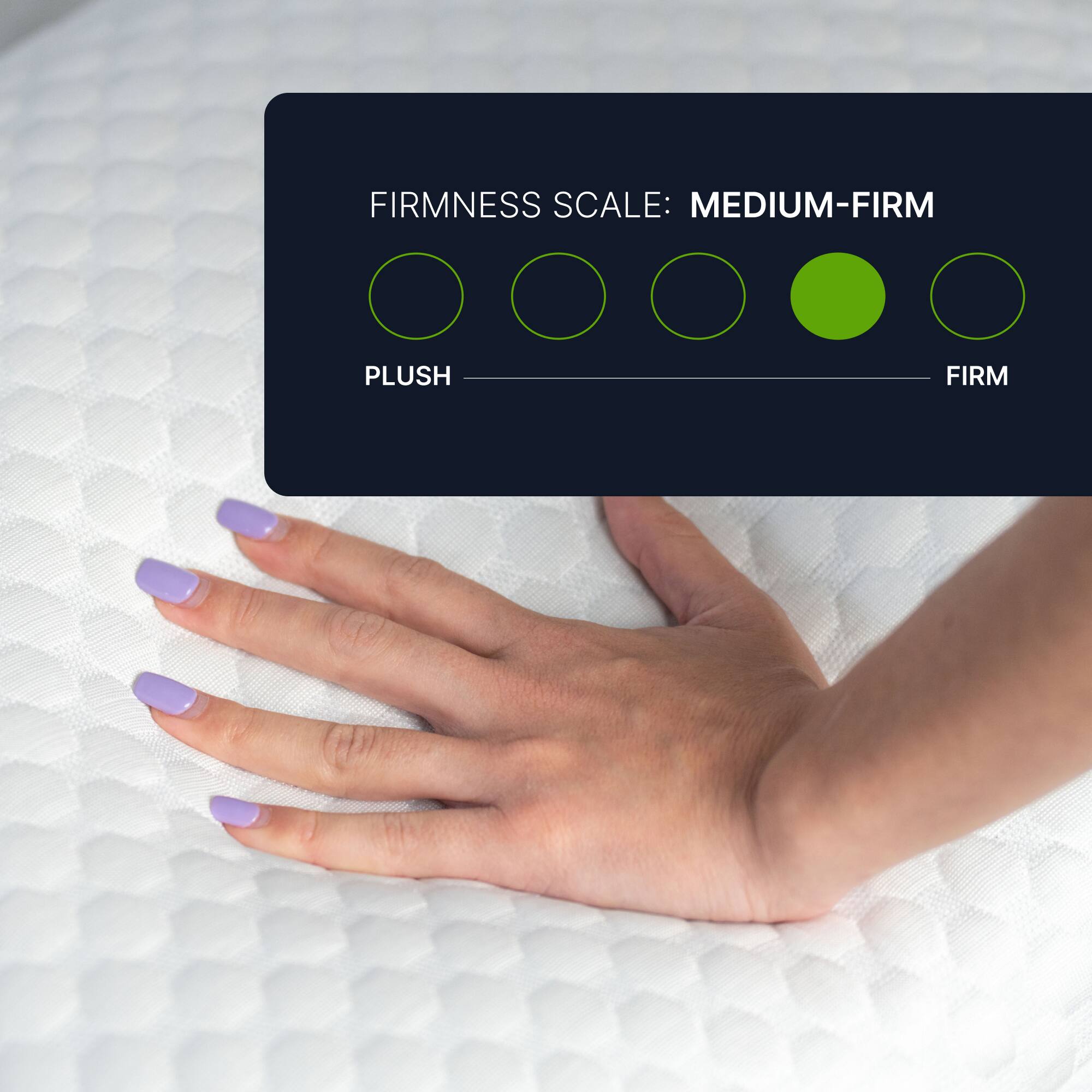 FIRMNESS SCALE: MEDIUM-FIRM PLUSH FIRM