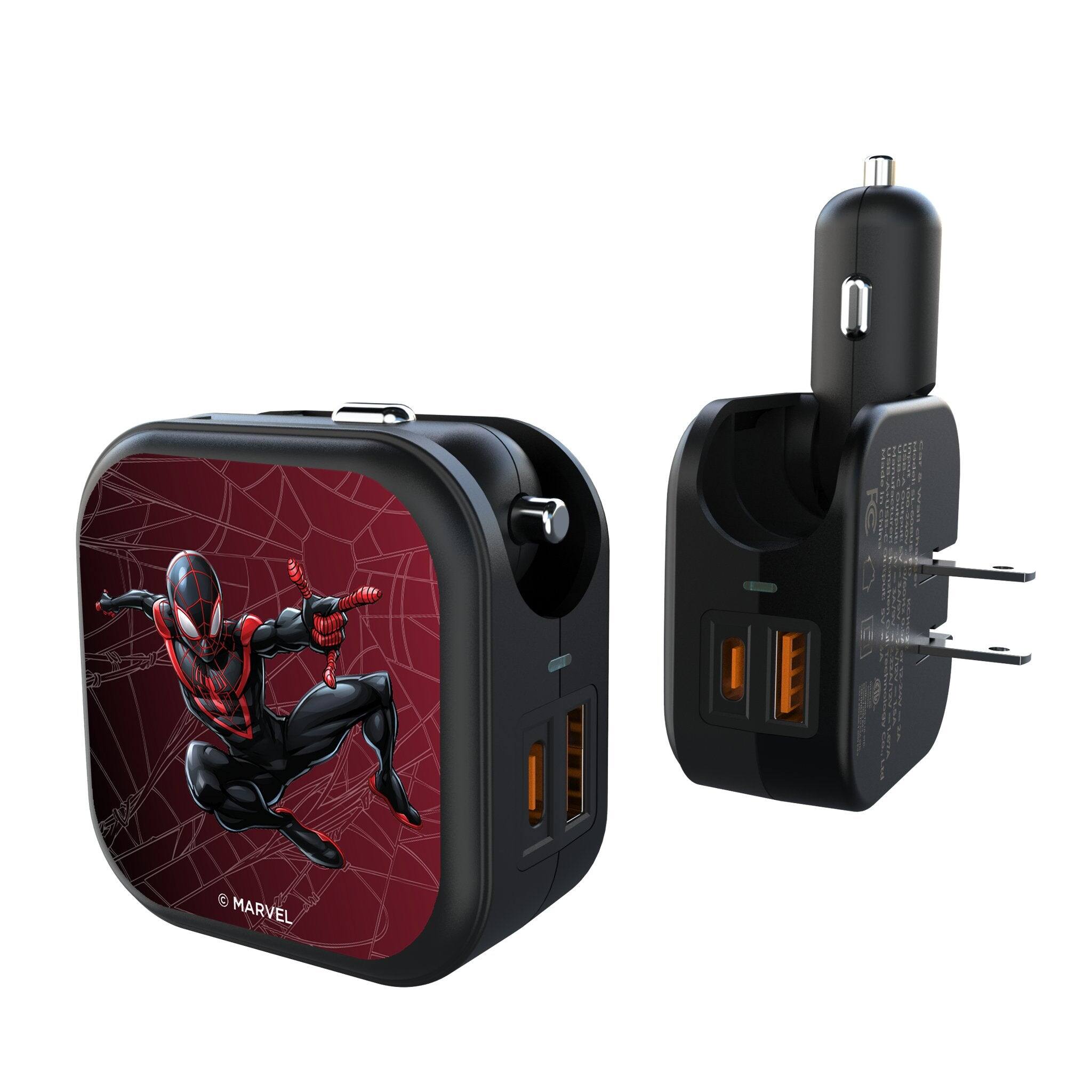 Keyscaper - Marvel MechLine 2 in 1 USB A/C Charger - Miles Morales