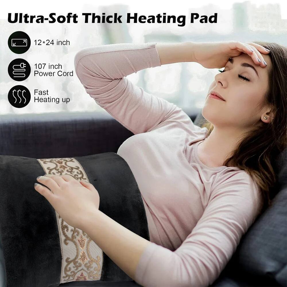 Ultra-Soft Thick Heating Pad

- 12*24 inch
- 107 inch Power Cord
- Fast Heating up