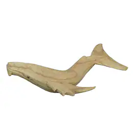 Things2Die4 - 8" Hand Carved Humpback Whale Wooden Sculpture – Nautical Ocean Decor Figurine - Brown