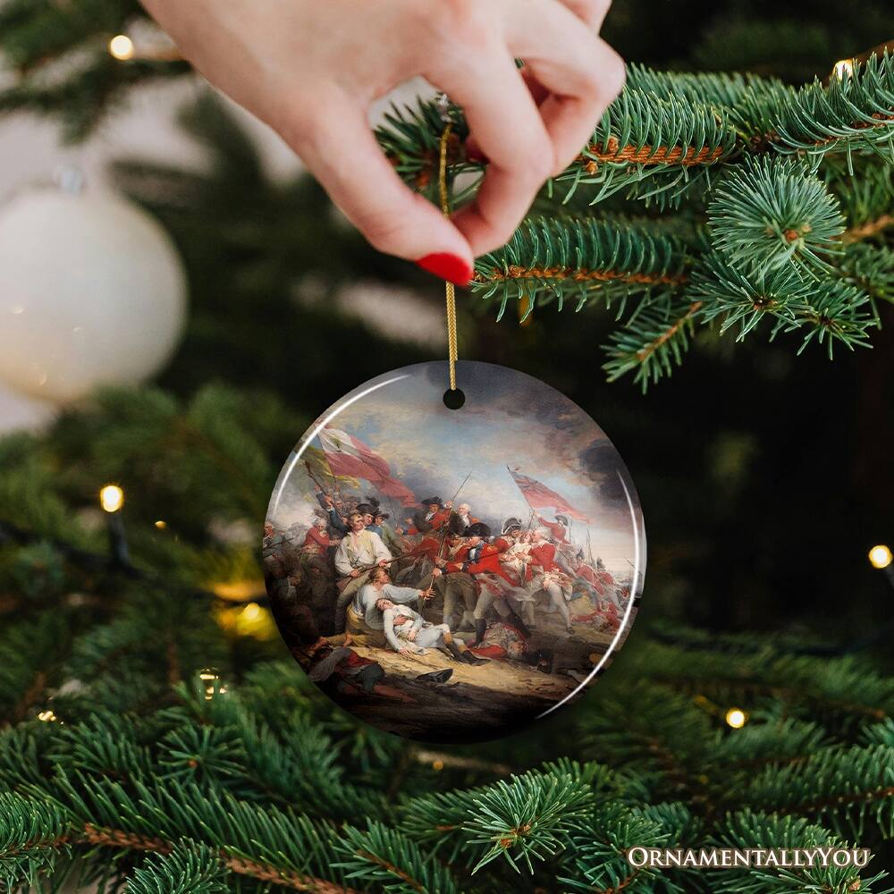 Alt View 1. OrnamentallyYou - The Death of General Wolfe Christmas Ornament, Benjamin West Vintage Painting American History - Multi-colored.