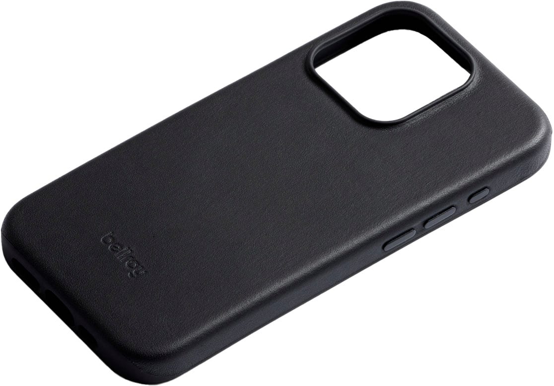 Left. Bellroy - iPhone 15 Pro Max Leather Phone Case - Black.