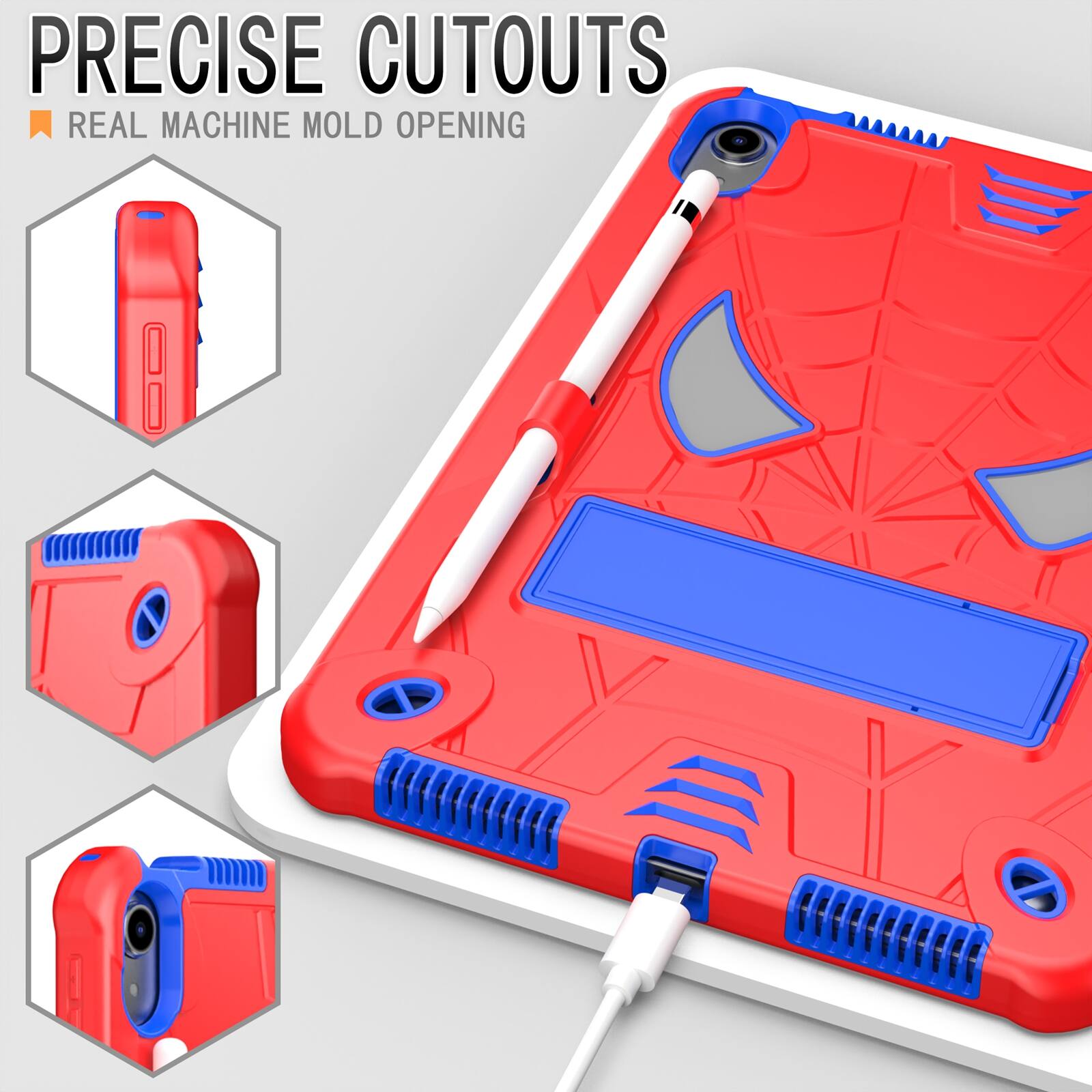 PRECISE CUTOUTS  
REAL MACHINE MOLD OPENING