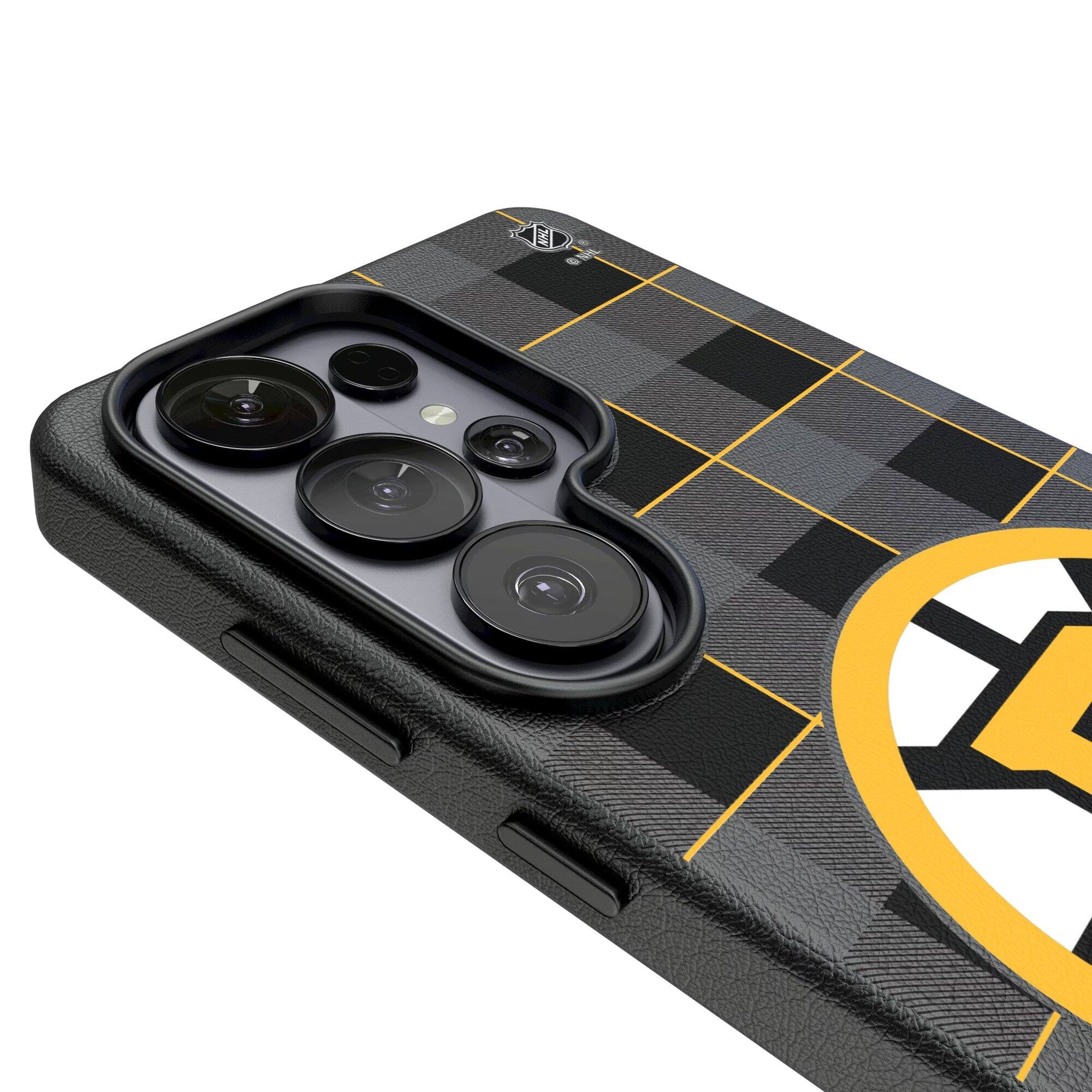 Alt View 2. Keyscaper - Plaid Galaxy Magnetic Bump Case - S24 Plus - Black.