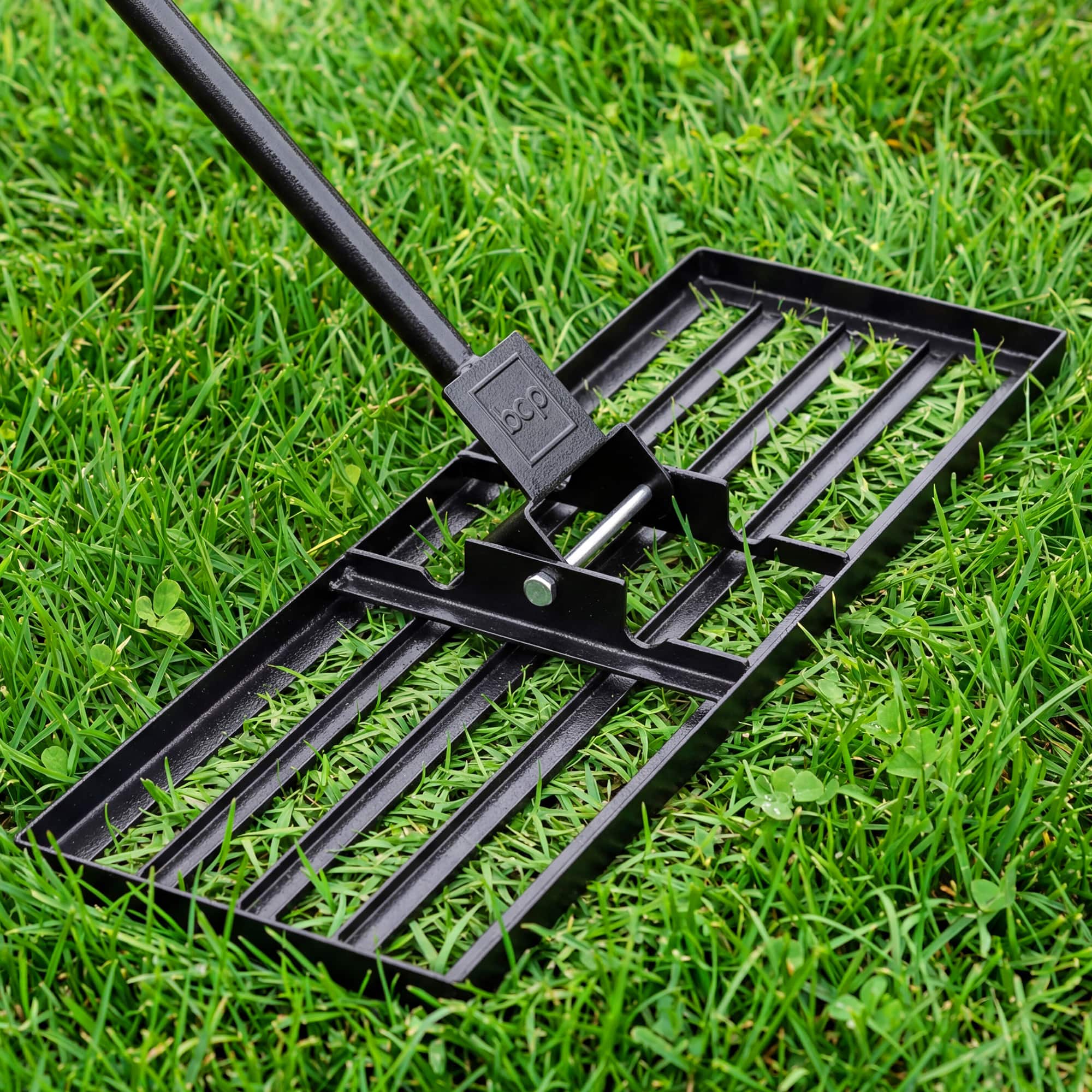 Best Choice Products - Lawn Leveling Rake, 30" x 10", Extra Long 78" handle Heavy Duty Landscape - Black
