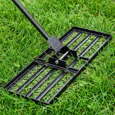 Front. Best Choice Products - Best Choice Products Lawn Leveling Rake, 30" x 10", Extra Long 78" handle Heavy Duty Landscape - Black.