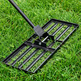 Best Choice Products - Lawn Leveling Rake, 30" x 10", Extra Long 78" handle Heavy Duty Landscape - Black