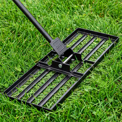 Front. Best Choice Products - Best Choice Products Lawn Leveling Rake, 30" x 10", Extra Long 78" handle Heavy Duty Landscape - Black.