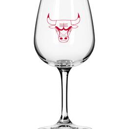 Logo Brands - Chicago Bulls Logo 12oz. Stemmed Wine Glass - Multicolor