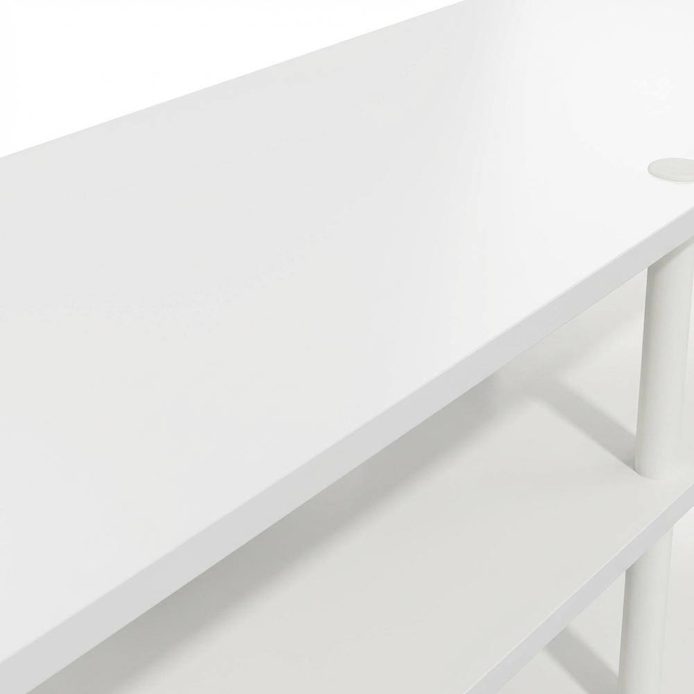 Alt View 4. FurniFact - White 4-Tier Corner TV Stand with Easy Assembly for up to 55-Inch TVs - White.