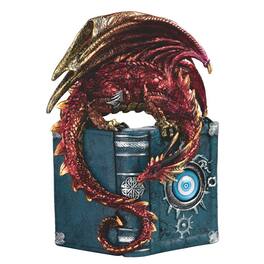 FC Design - 7.5"H Dragon on a Book Figurine Statue Office/Computer Desk Tabletop Medieval Gaming Home Decor Gift - Multi-Color
