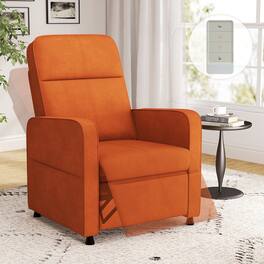 Skyzoo - Electric Recliner Chair with Adjustable Backrest & Footrest, Upholstered Recliner Sofa - Orange