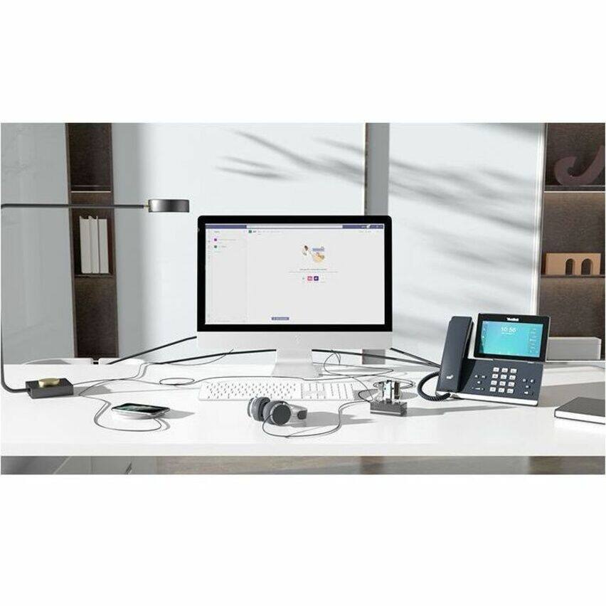 Alt View 1. Yealink - Yealink BH71 Workstation Pro Earset - Microsoft Teams Certification - Mono - Micro USB 2.0 - Wired/Wireless - Bluetooth - Black.