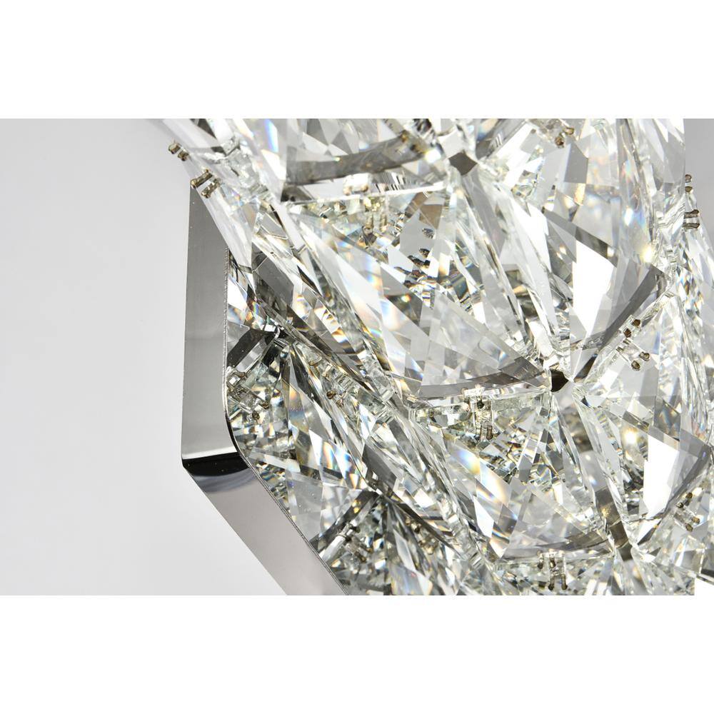 Alt View 1. Elegant Lighting - Valetta Integrated Led Chip Light Chrome Wall Sconce Clear Royal Cut Crystal - Chrome.