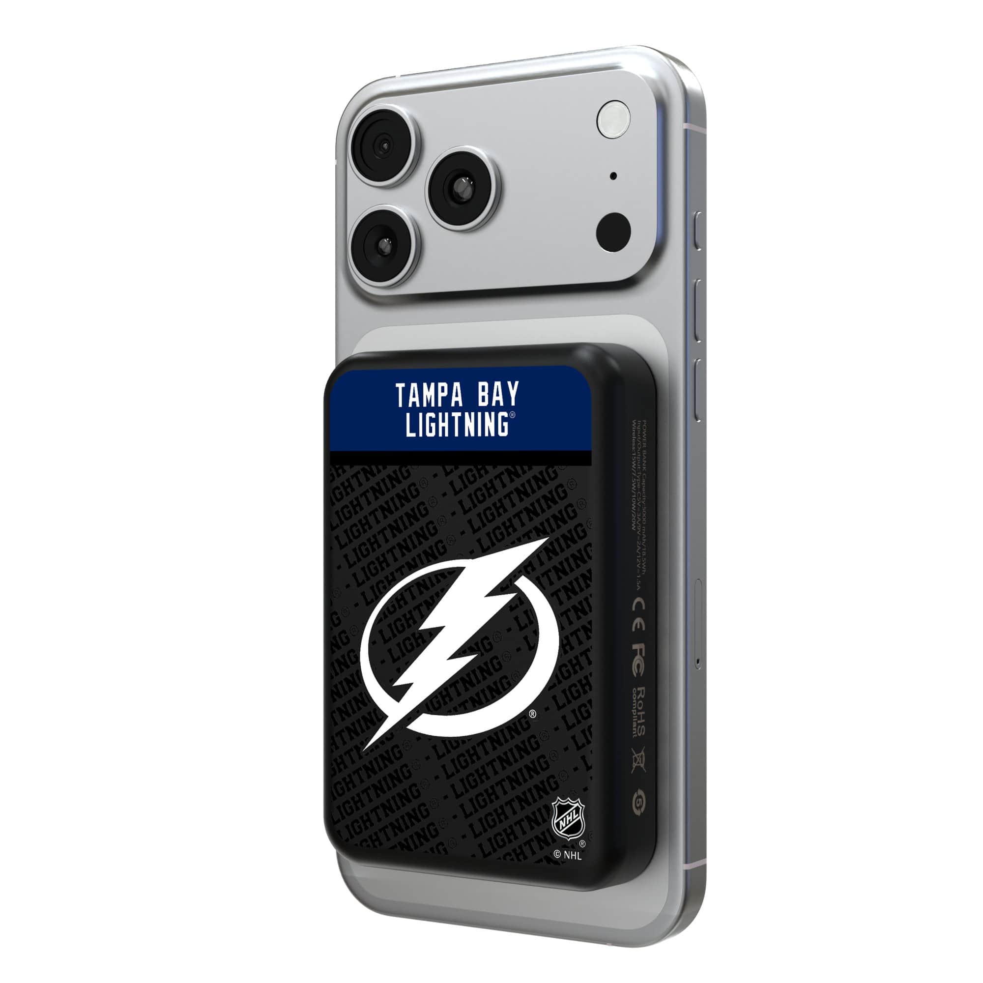 Keyscaper - Tampa Bay Lightning Endzone Plus Wireless Power Bank - Multicolor