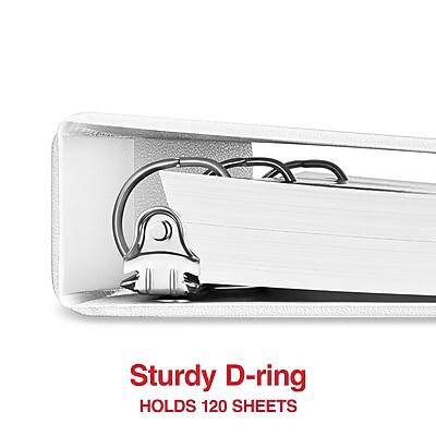 Sturdy D-ring  
Holds 120 sheets
