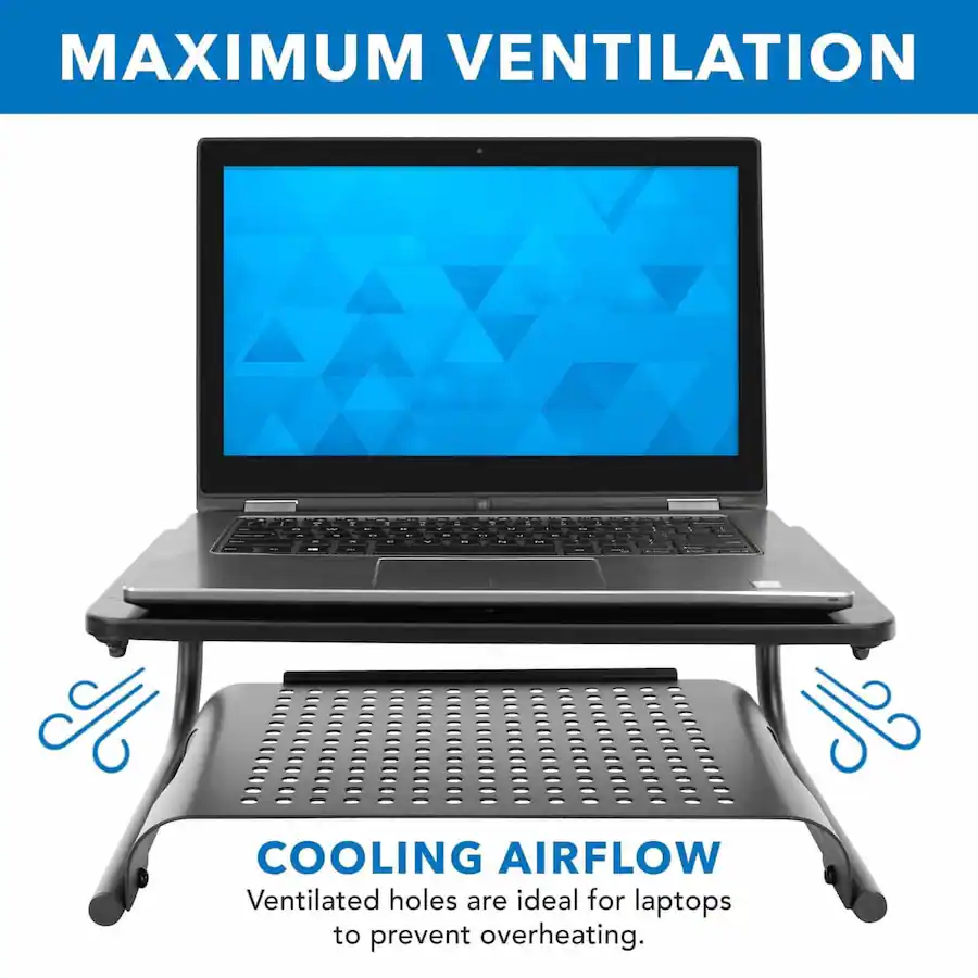 Mount It! Two Tier Monitor Stand with Shelf | Ergonomic Desk Riser for ...