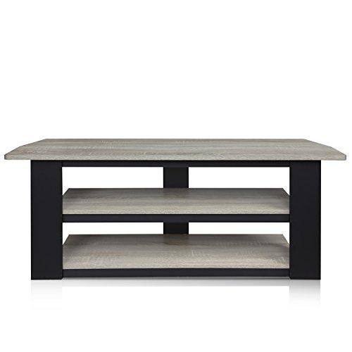 Front. Hirose Alice - Turn-n-tube Easy Assembly 4-tier Petite Entertainment Center / Tv Stand Unit Desk Blackwood Manufactured from ... - French Oak Grey-42 Inch TV.