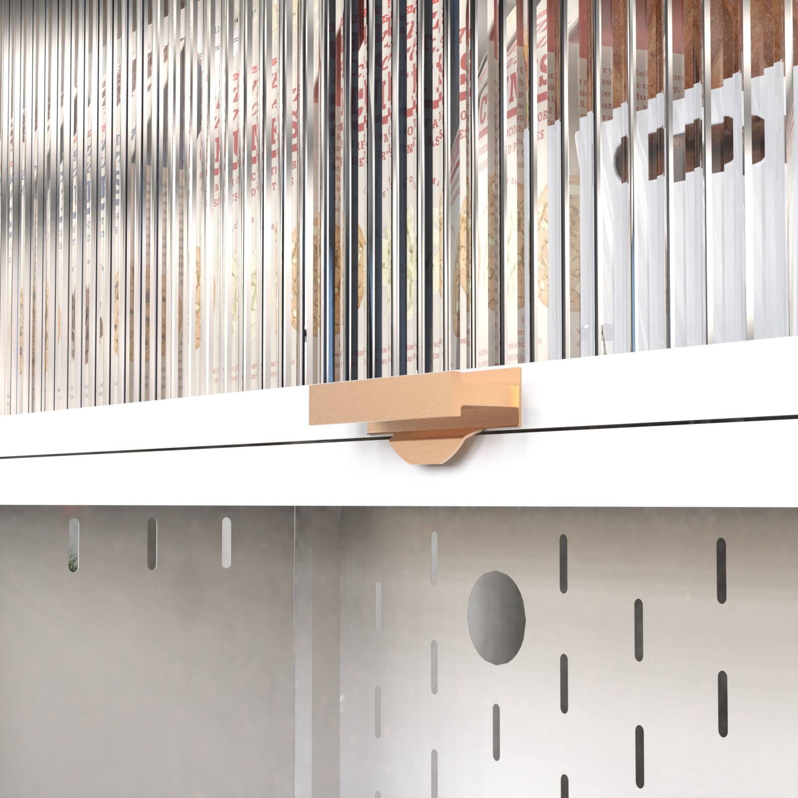 Alt View 6. Spaco - Spaco 73" Tall Kitchen Pantry Cabinet with Flip Door, 6 Tier Pegboard and Anti Tip Design for Dining Room, Living Room - White.