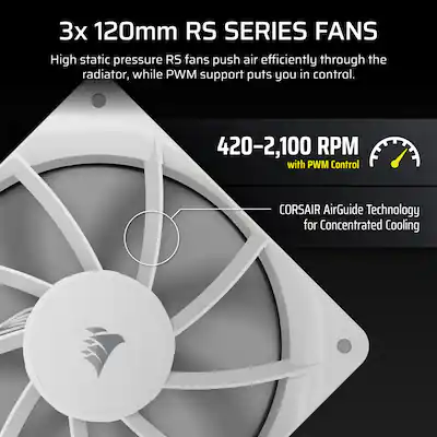 CORSAIR NAUTILUS 360 RS LCD Liquid CPU Cooler White CW-9061034-WW CORSAIR NAUTILUS 360 RS LCD Liquid CPU Cooler White CW-9061034-WW