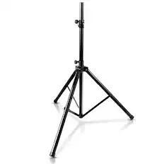 Front. Pyle - Pyle Universal Speaker Tripod Stand, Adjustable Height Up to 70 Inches, 35mm Insert for Speakers - PSTND25 - Black.