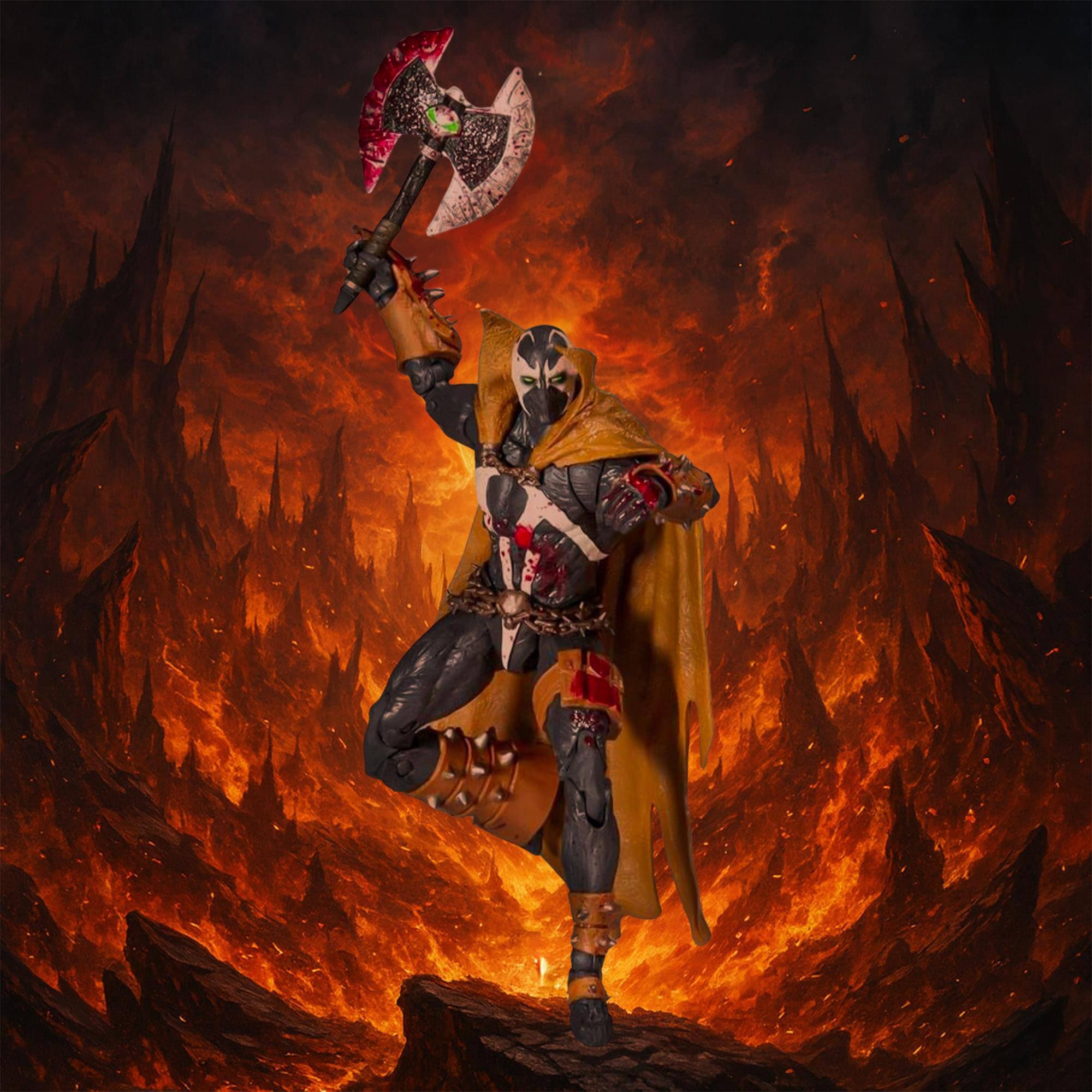 Alt View 5. McFarlane Toys - Mortal Kombat Spawn 7 Inch Action Figure | Spawn (Bloody McFarlane Classic) - Multi-Colored.