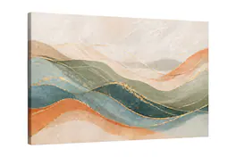 FC Design - Large Canvas 24x36" Abstract Flowing Waves Art Painting Modern Contemporary Wall Décor - MultiColor