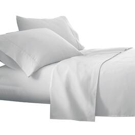 Plazatex - Luxurious Ultra Soft 100% Cotton Moisture Wicking Solid Color 4 Pieces Sheet Set Queen - White