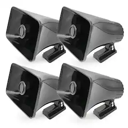 Pyle - 8" PA Horn Speaker for Indoor/Outdoor Use, 65W Peak Power, 4 Pack - Black