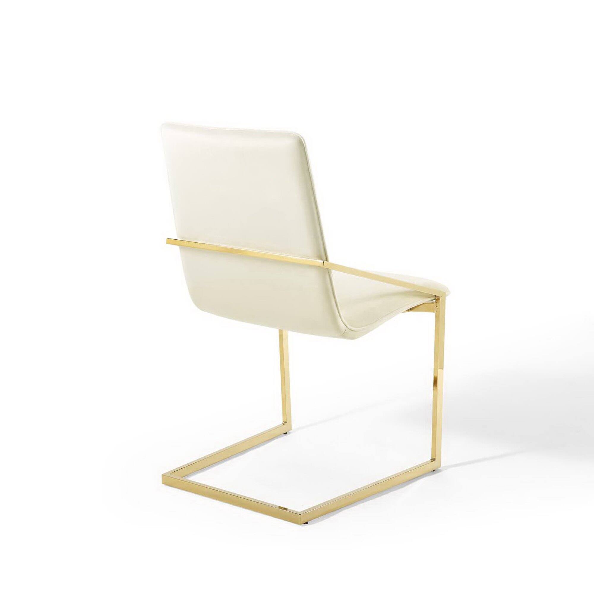 Alt View 3. Modway - Pitch Performance Velvet Dining Armchair by Modway - Gold Ivory.