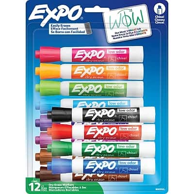 Expo - Tank Dry Erase Marker, Chisel Tip, 12/Pack (80699) - Assorted Colors price history on PriceWatchPro