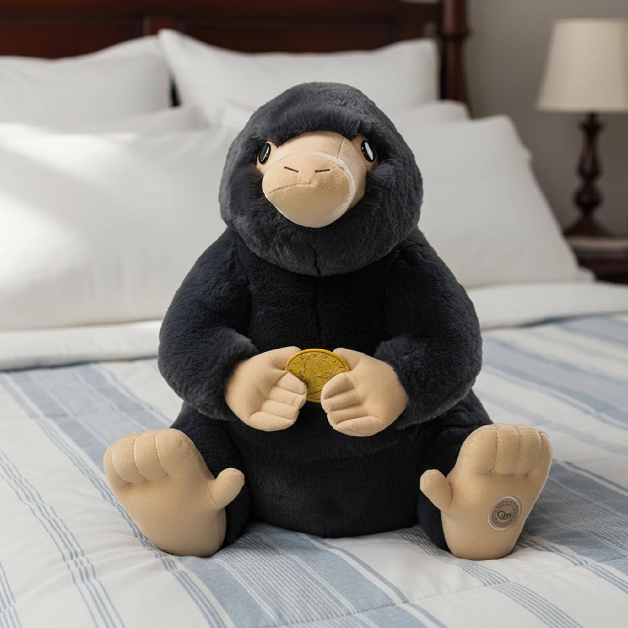 Alt View 3. Quantum Mechanix - Fantastic Beasts Giant 17 Inch Niffler Plush - Black.