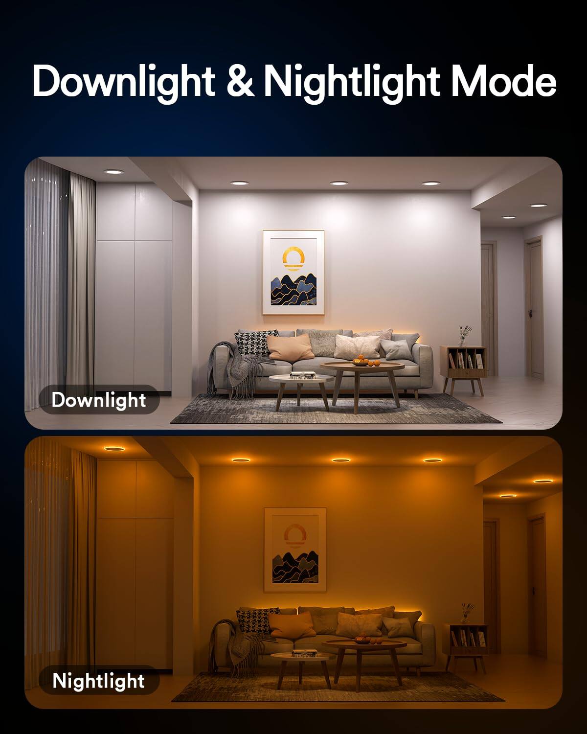 Downlight & Nightlight Mode

Downlight

Nightlight