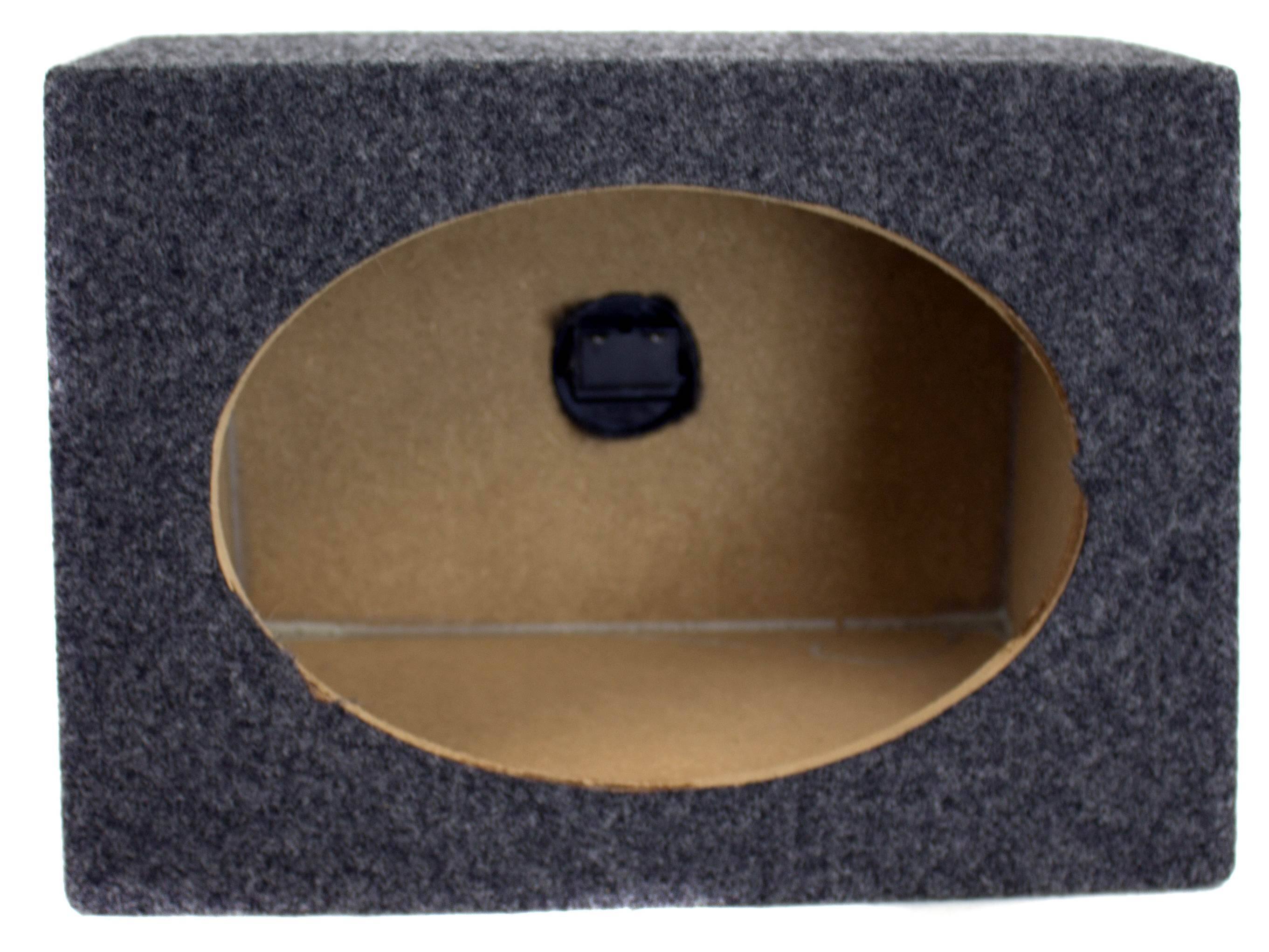 Alt View 4. QPower - QPower Angled Style 6 x 9 Inch Car Audio Speaker Box Enclosures, 2 Speaker Boxes - Black.