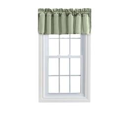 Ellis Curtain - Stacey 3" Rod Pocket Solid Color Lined Window Filler Valance 42"x13" - Sage