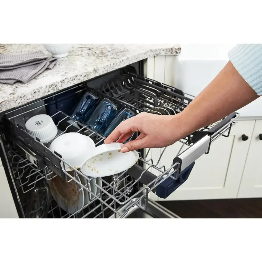 Alt View 6. Maytag - 24" Top Control Built-In Stainless Steel Tub Dishwasher with 3rd Rack, Dual Power Filtration, 47 dBA - Black.