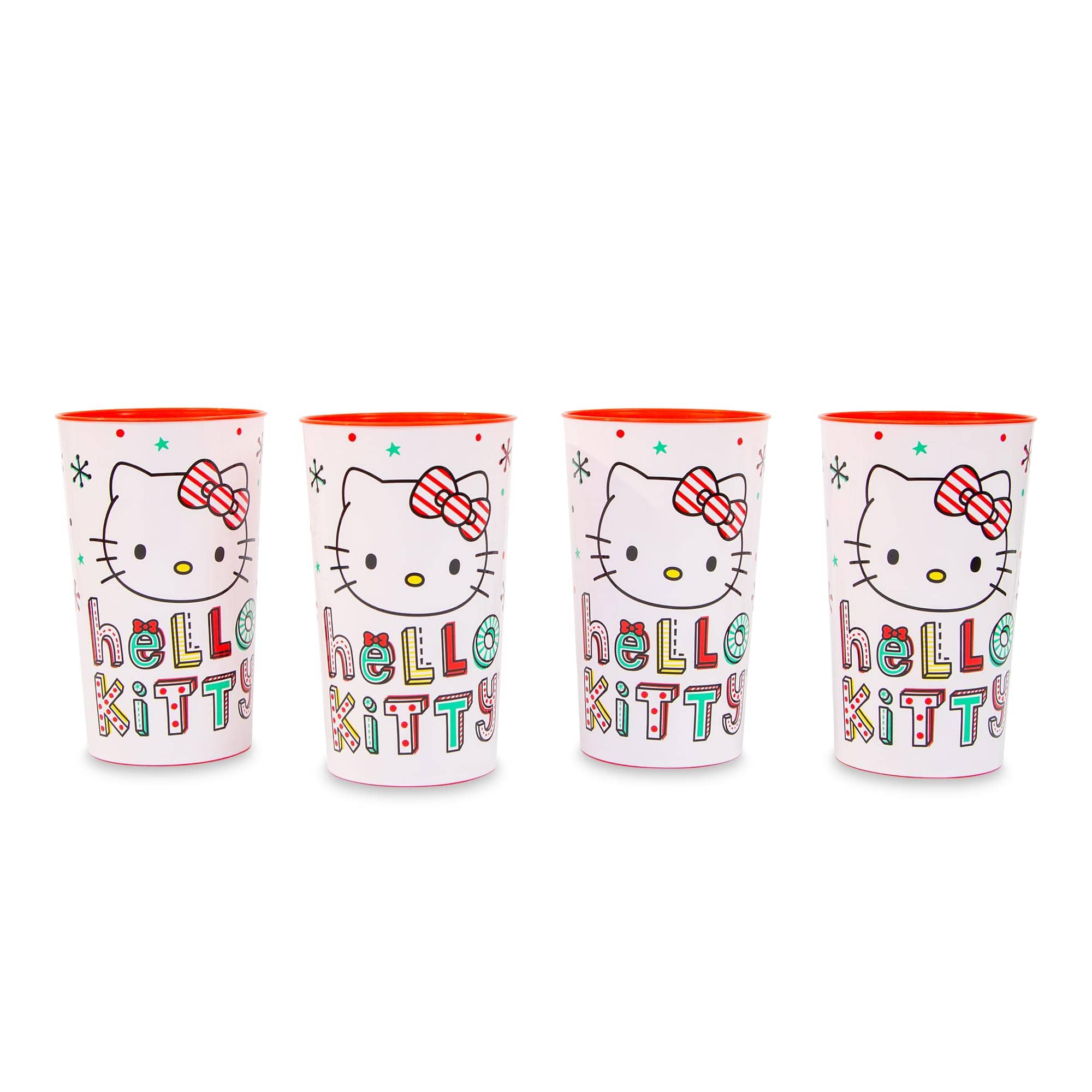 Silver Buffalo - Sanrio Hello Kitty Holiday 4-Piece Plastic Cup Set | Each Holds 22 Ounces - Red price history on PriceWatchPro