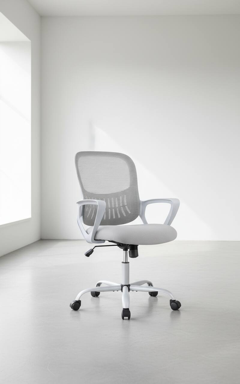 Alt View 5. AOITUN - Ergonomic Office Chair, Mid Back Mesh Desk Chair with Lumbar Support for Home Office, Gray - Gray.