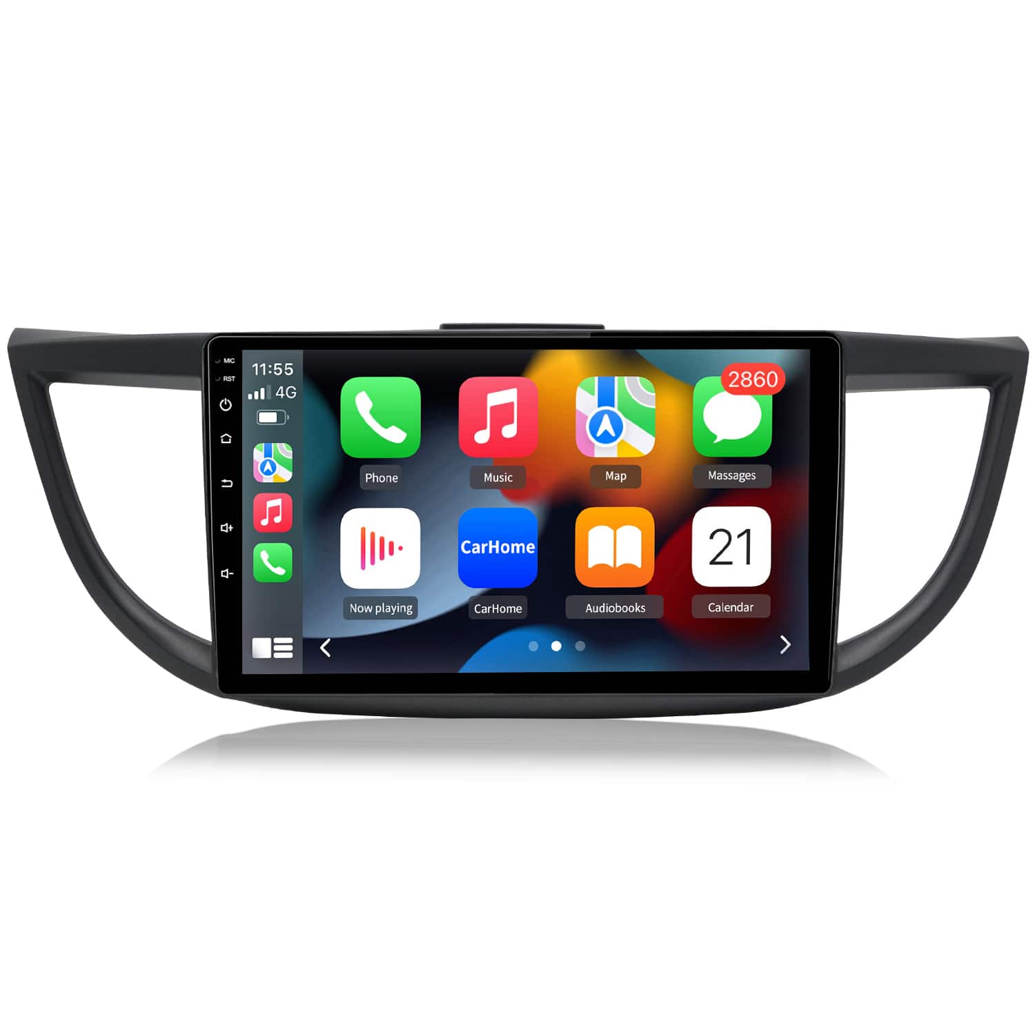 Junsun - Android 15 4+64GB Carplay 8 Core For Honda CRV-2 2012-2016 Car Stereo Radio GPS Navi SWC WIFI RDS Bluetooth FM - Black