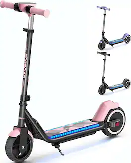 Ecoroad - EK6 Kid Electric Scooter aged 6-12(150W Motor , 7Miles Range , 10 MPH Top Speed) - Pink