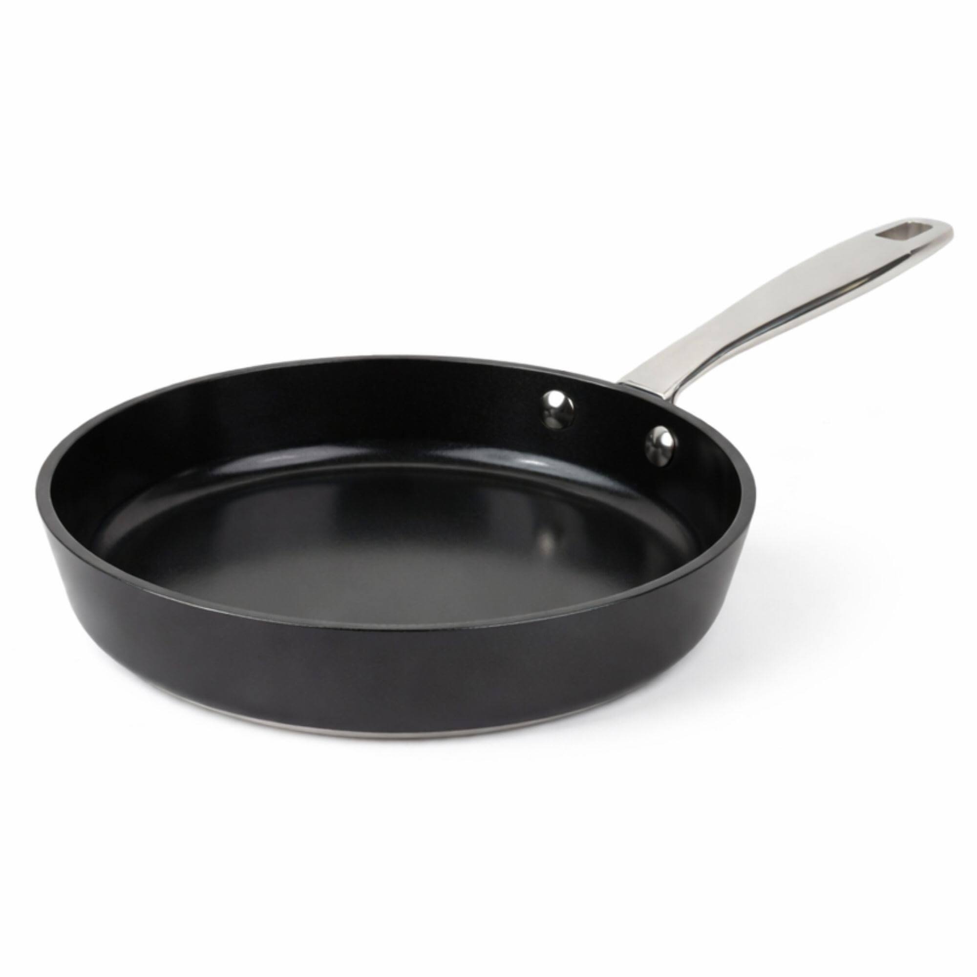 Front. Alva - Alva Maestro 8" Ceramic Nonstick Frying Pan – Oven & Induction Safe - Black.