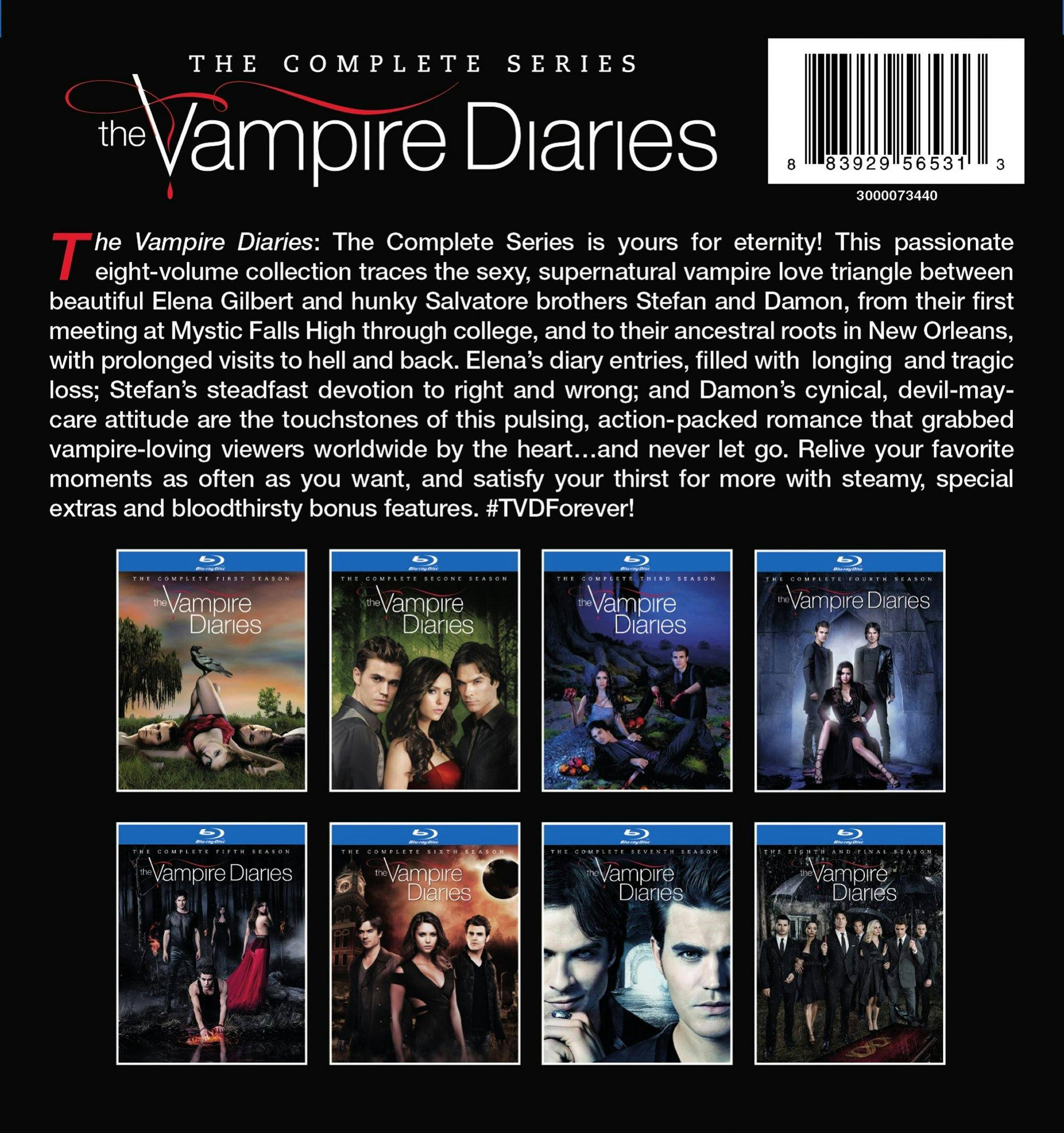 Back. The Vampire Diaries: The Complete Series (Box Set) [Blu-ray].