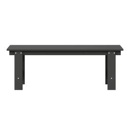 WestinTrends - Ashore Outdoor HDPE 48" Modern Backless Patio Bench - Gray
