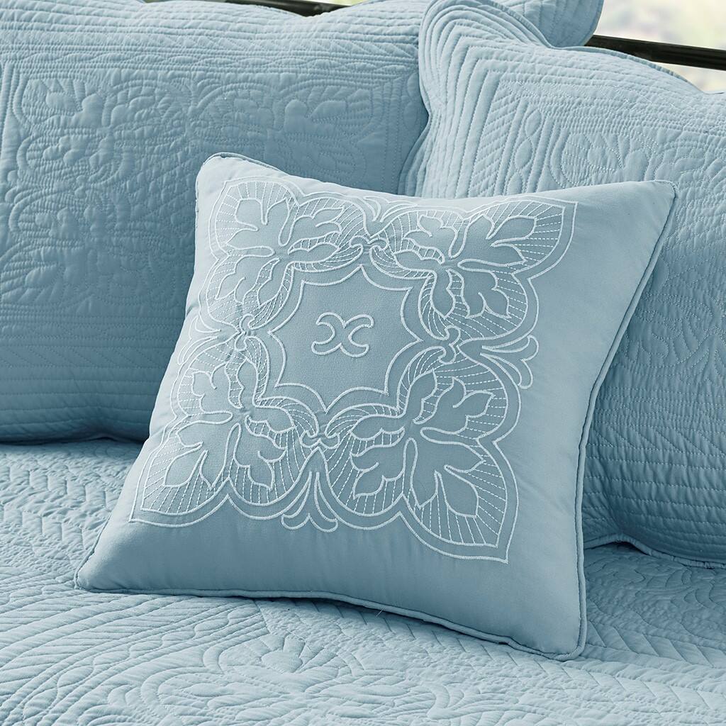 Alt View 3. Gracie Mills - Gracie Mills Paloma 6 Piece Reversible Scalloped Edge Daybed Cover Set - Blue.