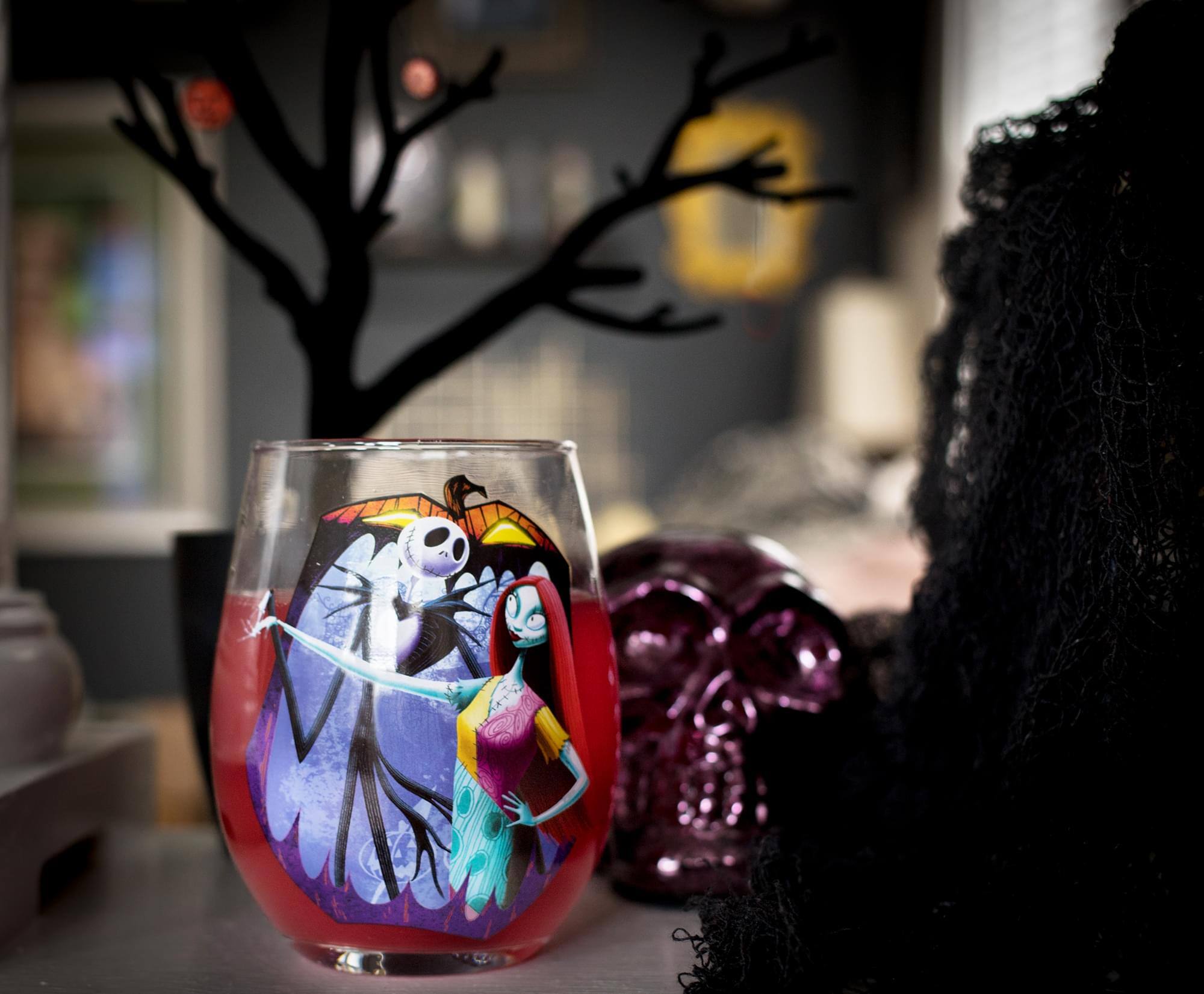 Alt View 10. Disney - The Nightmare Before Christmas "Meant To Be" Stemless Glass | Holds 20 Ounces - Purple.