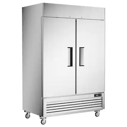 Front. Coolski - 54 Inch Commercial Refrigerator, Reach-in Refrigerator with Large Capacity, Stainless Steel NSF Certified - Silver.